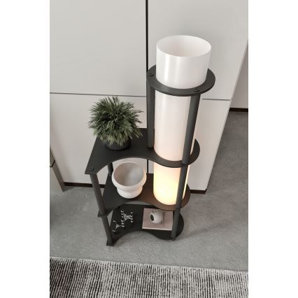 Grīdas lampa ar plauktiem NOTO 1xE27/40W/230V melna