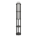 Grīdas lampa ar plauktiem NOTO 1xE27/40W/230V melna