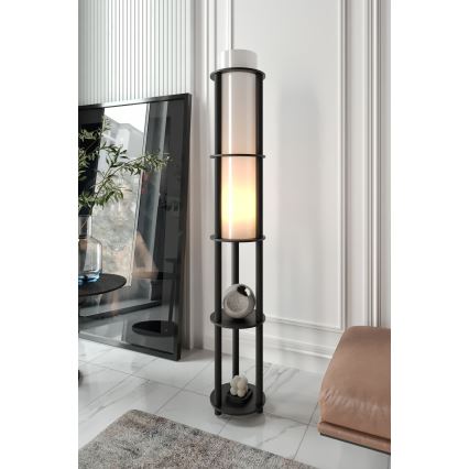 Grīdas lampa ar plauktiem NOTO 1xE27/40W/230V melna