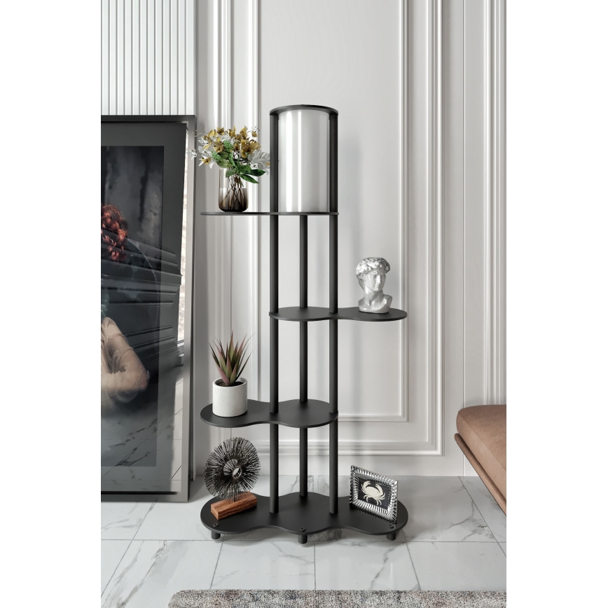 Grīdas lampa ar plauktiem NOTO 1xE27/40W/230V melna