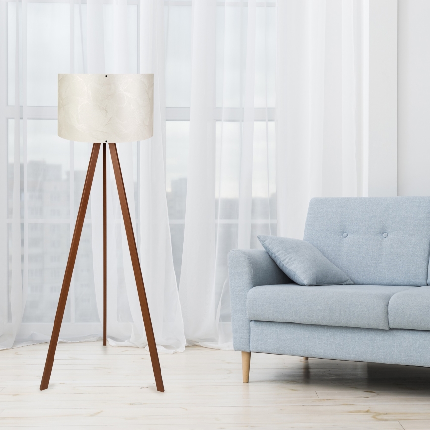Grīdas lampa AYD 1xE27/40W/230V balta/brūna