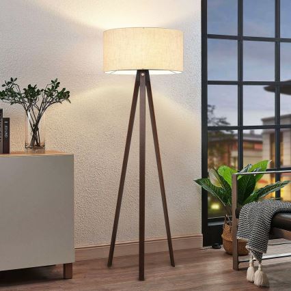 Grīdas lampa AYD 1xE27/40W/230V bēša/brūna