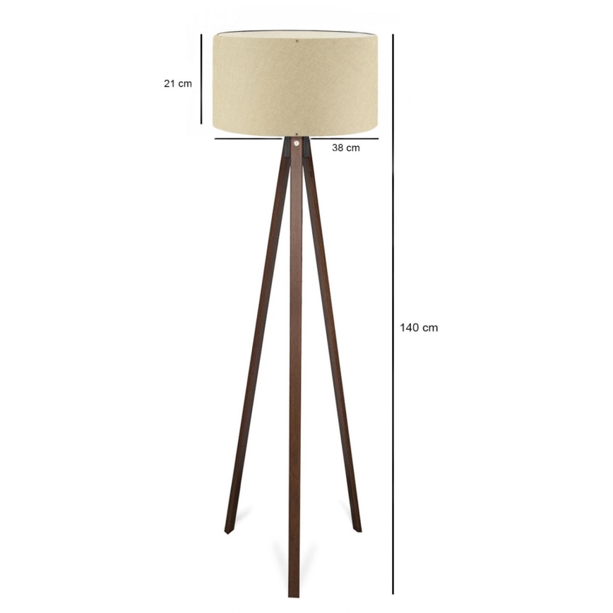 Grīdas lampa AYD 1xE27/40W/230V bēša/brūna