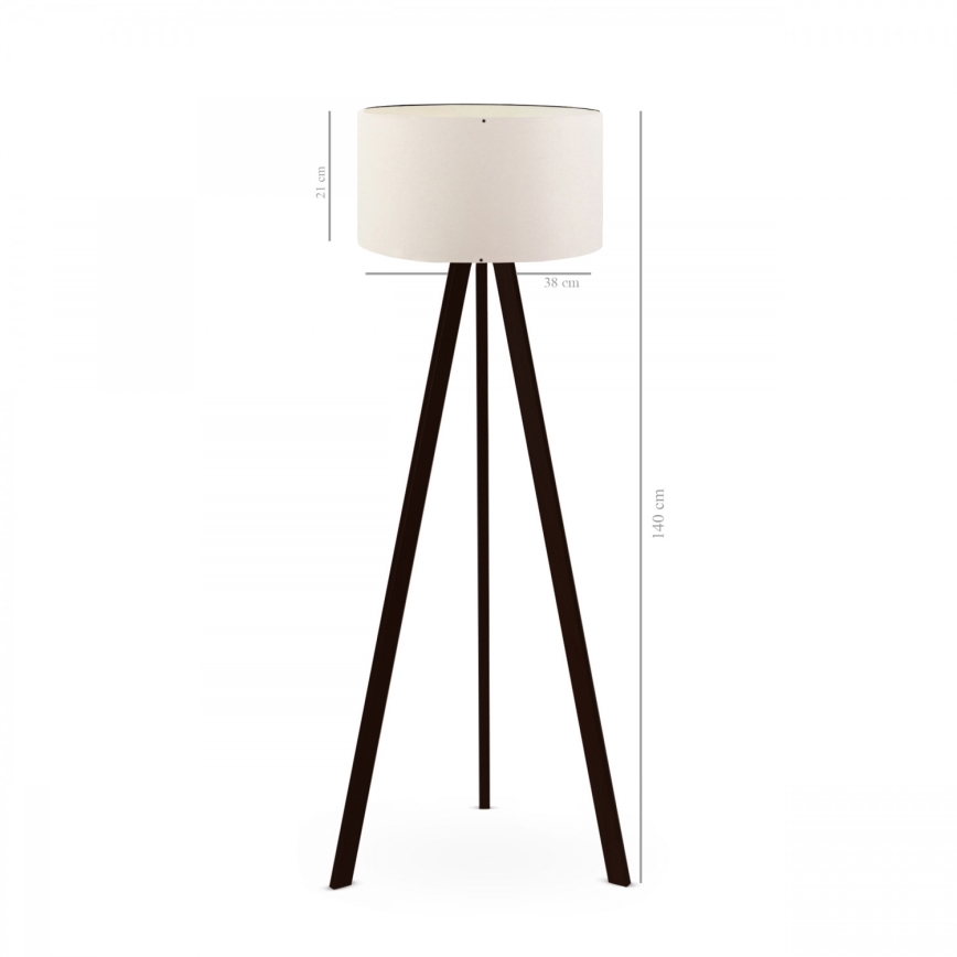 Grīdas lampa AYD 1xE27/40W/230V brūna/balta