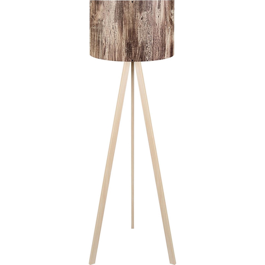 Grīdas lampa AYD 1xE27/40W/230V brūna/bēša