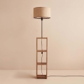 Grīdas lampa AYD 1xE27/40W/230V brūna/bēša