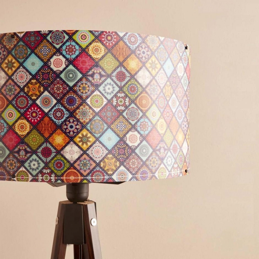 Grīdas lampa AYD 1xE27/40W/230V brūna/daudzkrāsaina