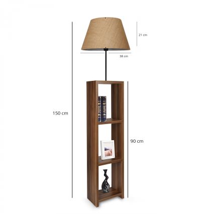 Grīdas lampa AYD 1xE27/40W/230V brūna