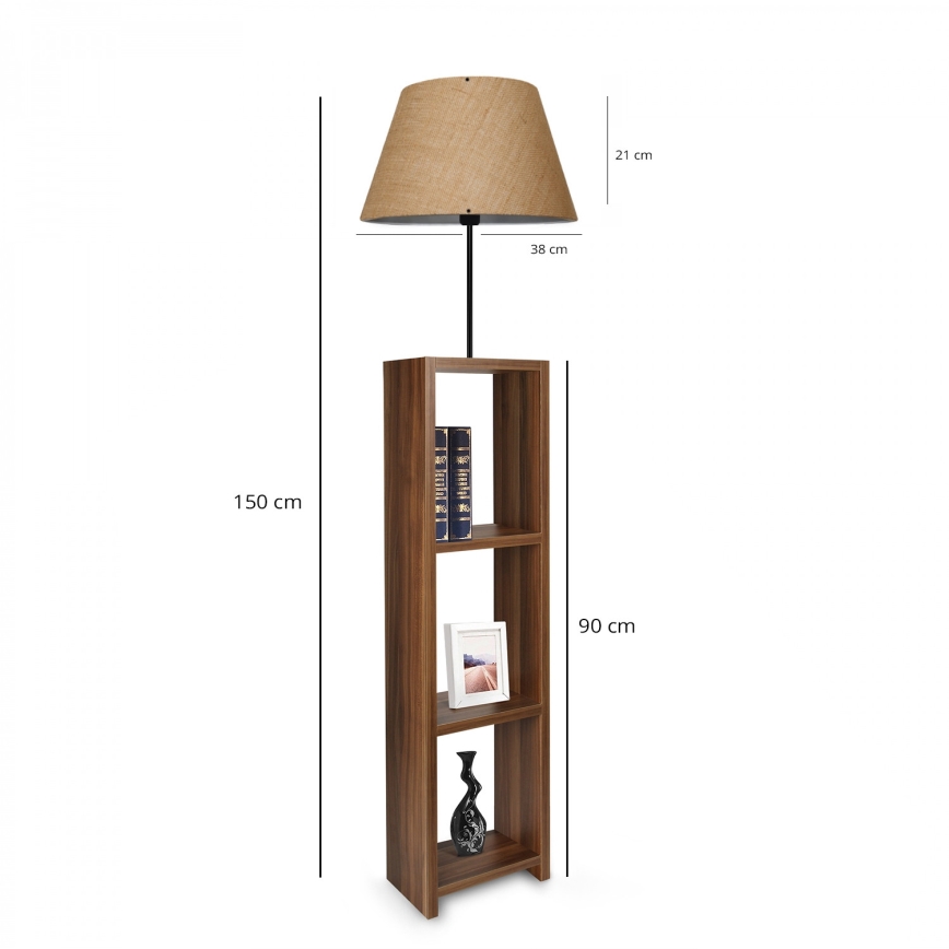Grīdas lampa AYD 1xE27/40W/230V brūna