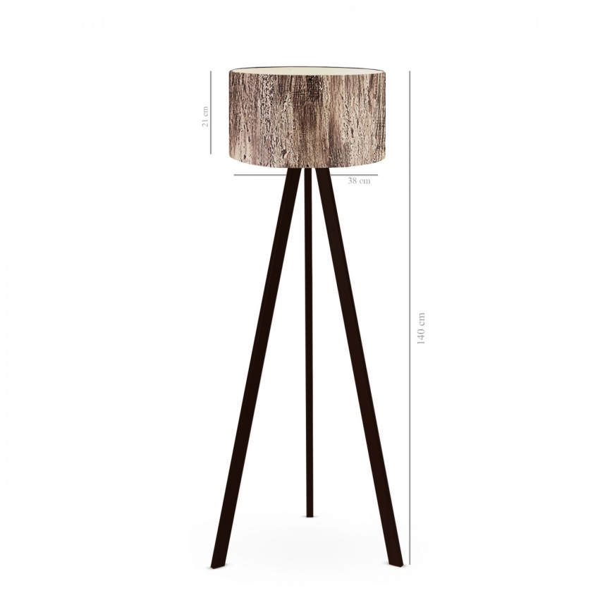 Grīdas lampa AYD 1xE27/40W/230V brūna