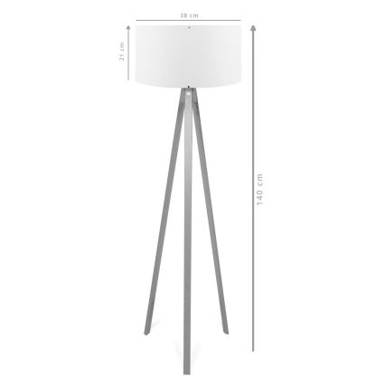 Grīdas lampa AYD 1xE27/40W/230V brūna/krēmīga