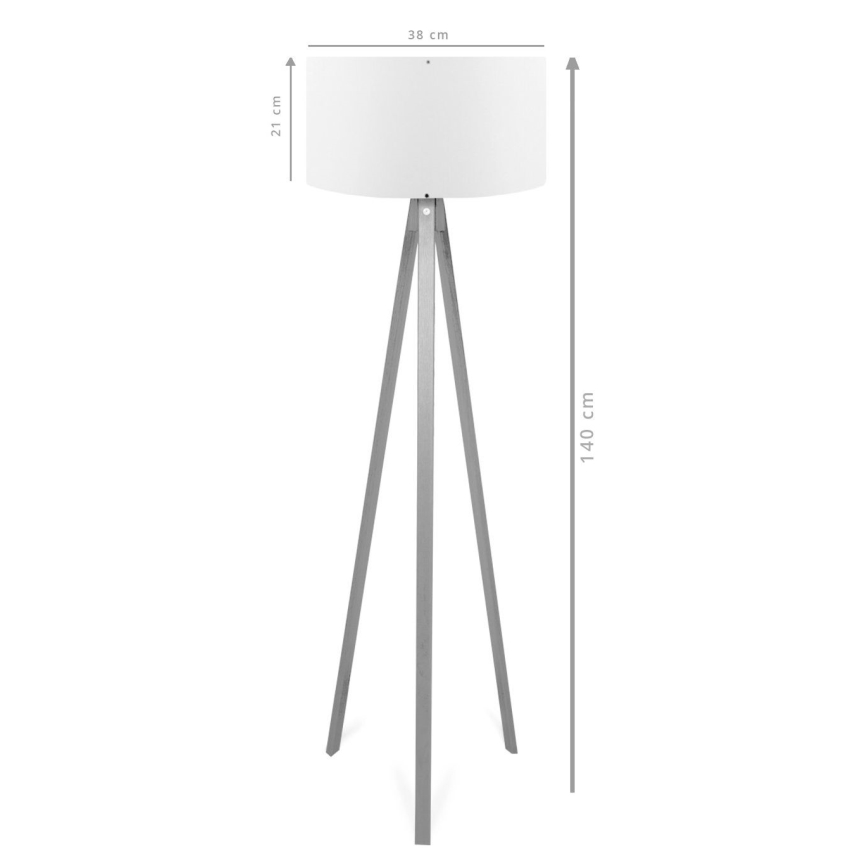Grīdas lampa AYD 1xE27/40W/230V brūna/krēmīga