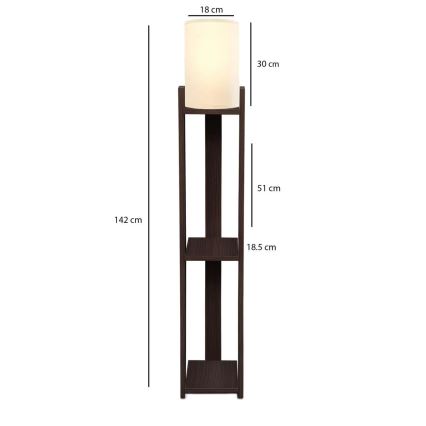 Grīdas lampa AYD 1xE27/40W/230V brūna/krēmīga