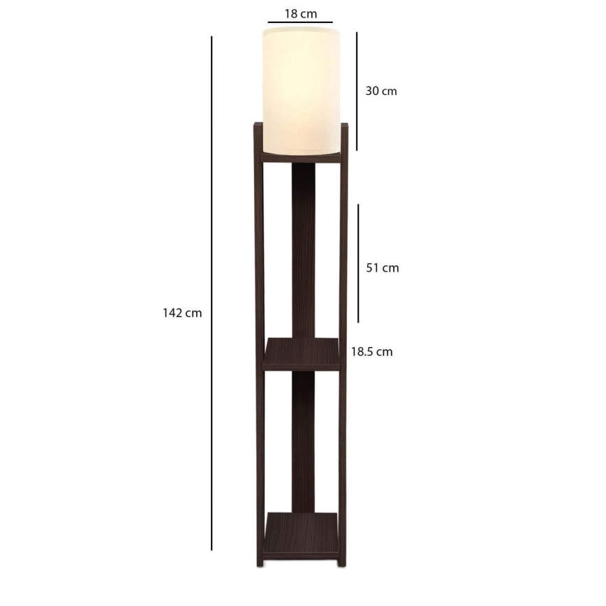 Grīdas lampa AYD 1xE27/40W/230V brūna/krēmīga