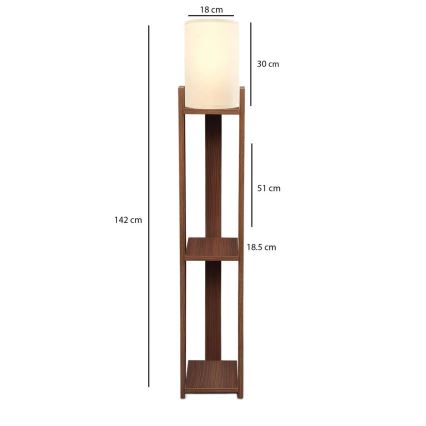 Grīdas lampa AYD 1xE27/40W/230V brūna/krēmīga