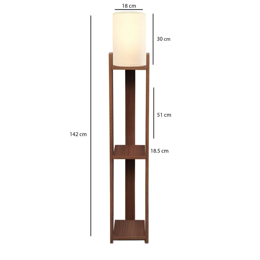 Grīdas lampa AYD 1xE27/40W/230V brūna/krēmīga