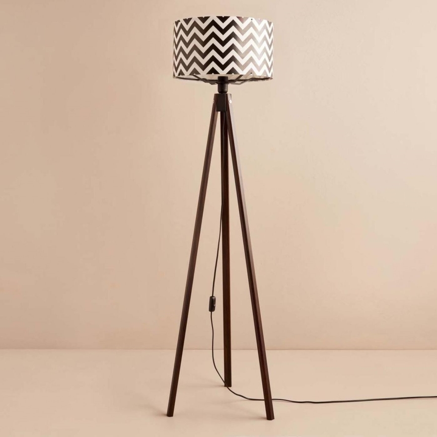 Grīdas lampa AYD 1xE27/40W/230V brūna/melna/balta