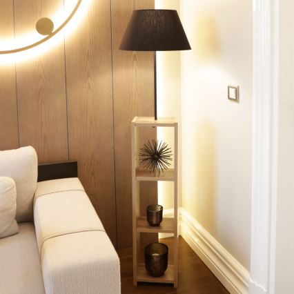 Grīdas lampa AYD 1xE27/40W/230V brūna/melna