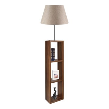 Grīdas lampa AYD 1xE27/40W/230V brūna/pelēka
