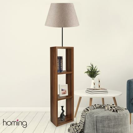 Grīdas lampa AYD 1xE27/40W/230V brūna/pelēka