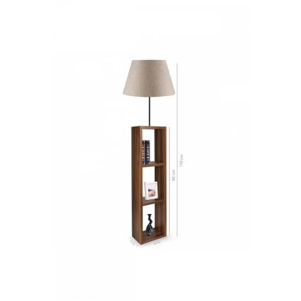 Grīdas lampa AYD 1xE27/40W/230V brūna/pelēka