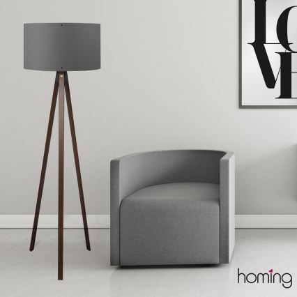 Grīdas lampa AYD 1xE27/40W/230V brūna/pelēka