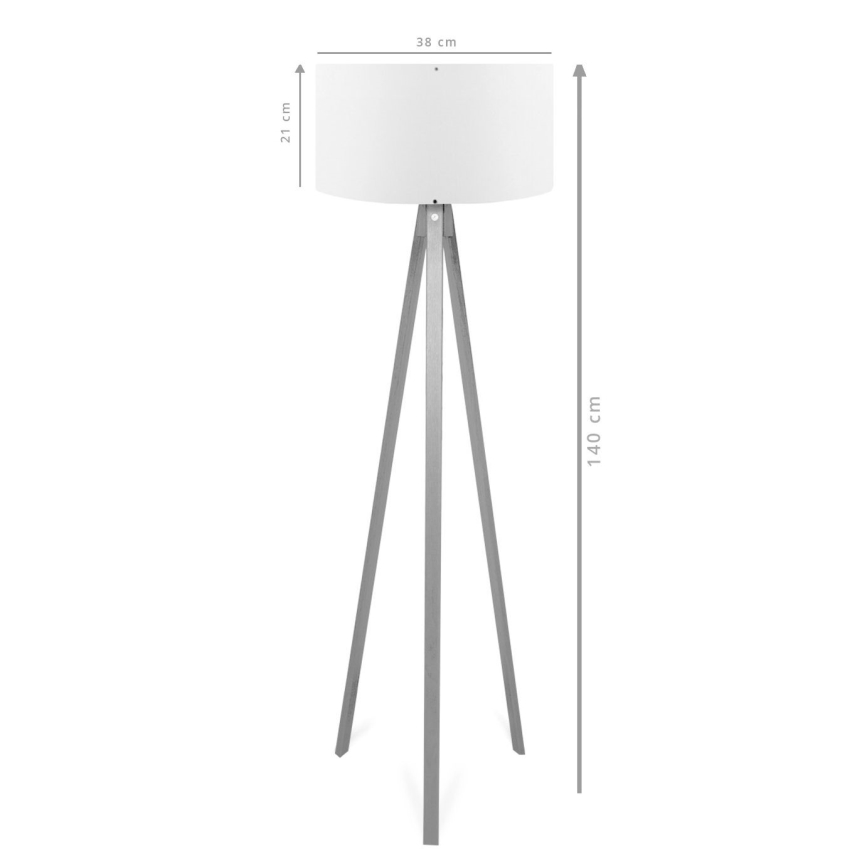 Grīdas lampa AYD 1xE27/40W/230V brūna/pelēka