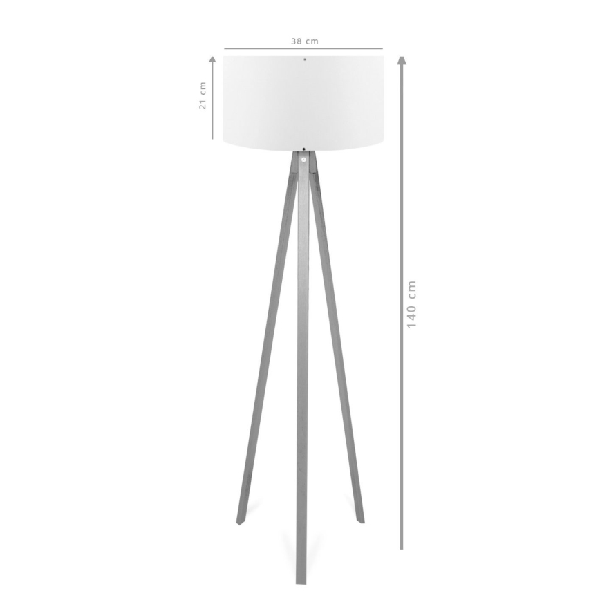 Grīdas lampa AYD 1xE27/40W/230V brūna/pelēka