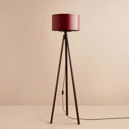 Grīdas lampa AYD 1xE27/40W/230V brūna/sarkana
