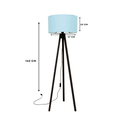 Grīdas lampa AYD 1xE27/40W/230V brūna/zila
