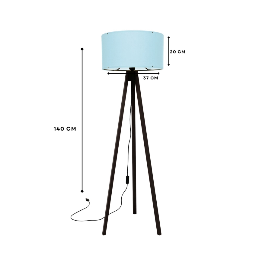 Grīdas lampa AYD 1xE27/40W/230V brūna/zila