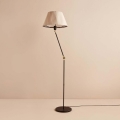 Grīdas lampa AYD 1xE27/40W/230V melna/bēša