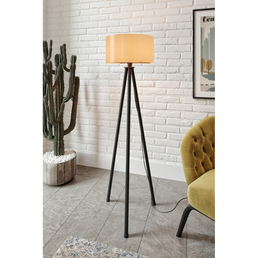 Grīdas lampa AYD 1xE27/40W/230V melna/brūna