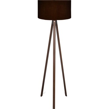 Grīdas lampa AYD 1xE27/40W/230V melna/brūna
