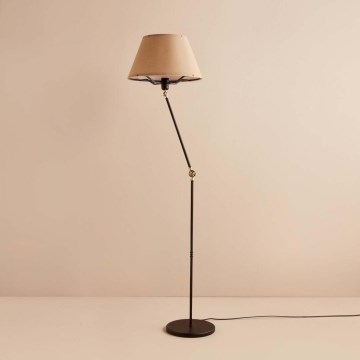 Grīdas lampa AYD 1xE27/40W/230V melna/brūna