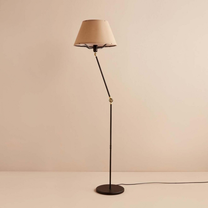 Grīdas lampa AYD 1xE27/40W/230V melna/brūna