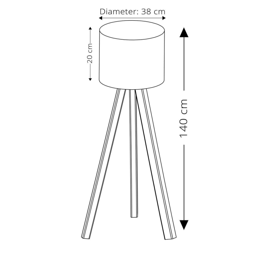 Grīdas lampa AYD 1xE27/40W/230V rozā/bēšs