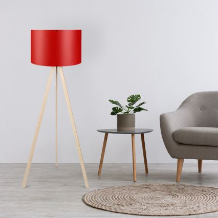 Grīdas lampa AYD 1xE27/40W/230V sarkana/bēša