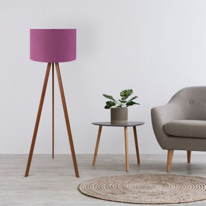 Grīdas lampa AYD 1xE27/40W/230V violeta/brūna
