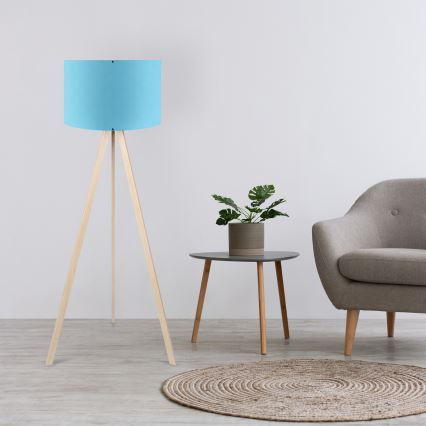 Grīdas lampa AYD 1xE27/40W/230V zila/bēša