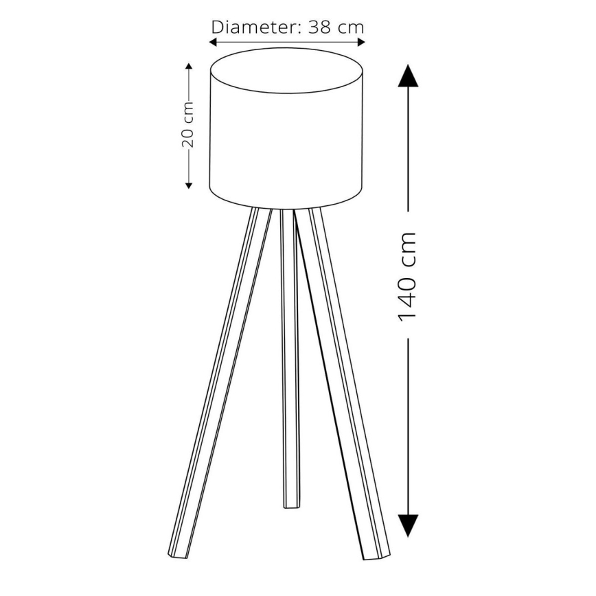 Grīdas lampa AYD 1xE27/40W/230V zila/brūna