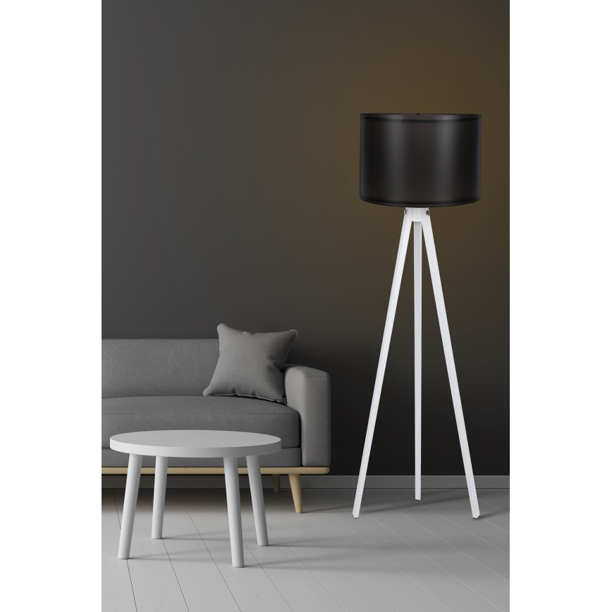 Grīdas lampa AYD 1xE27/60W/230V melna/balta