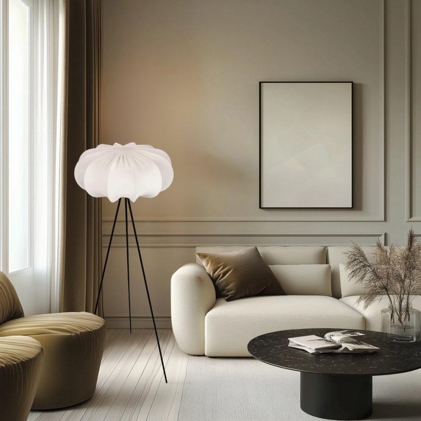 Grīdas lampa CAFEE 1xE27/40W/230V balta/melna