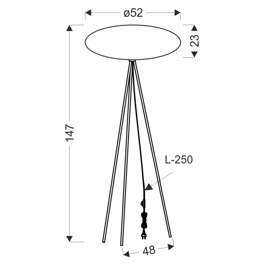 Grīdas lampa CAFEE 1xE27/40W/230V balta/melna