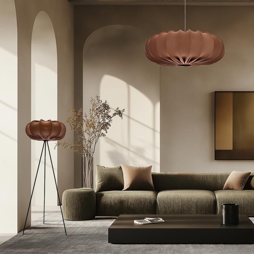 Grīdas lampa CAFEE 1xE27/40W/230V brūna/melna