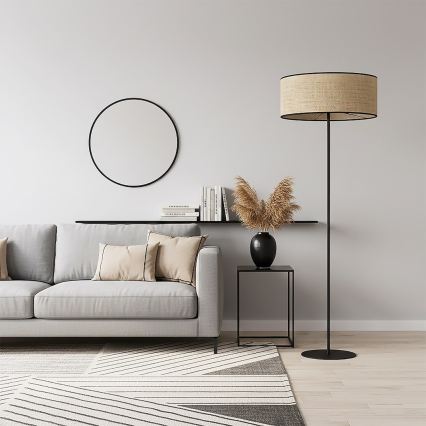 Grīdas lampa ECO 1xE27/15W/230V bēša/ratāns