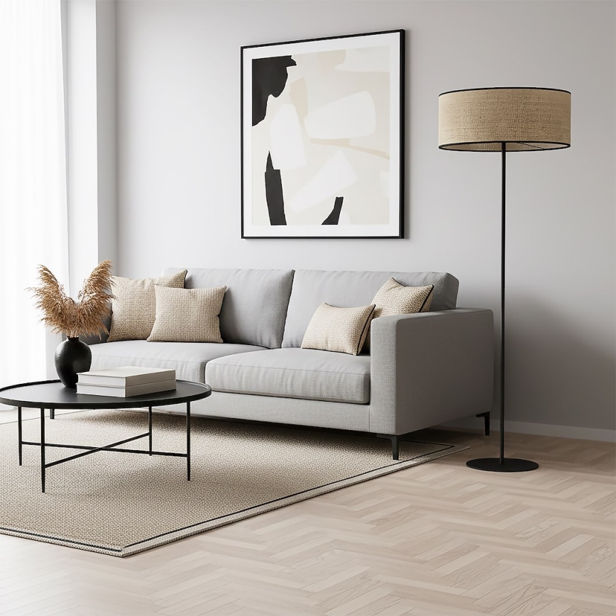 Grīdas lampa ECO 1xE27/15W/230V bēša/ratāns