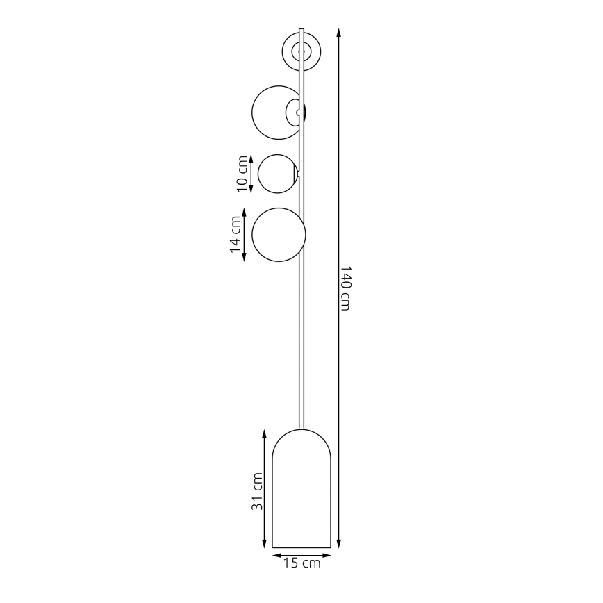 Grīdas lampa ETNO 4xG9/8W/230V bēša