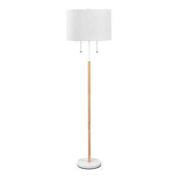 Grīdas lampa FOGO 2xE27/15W/230V balta/bēša