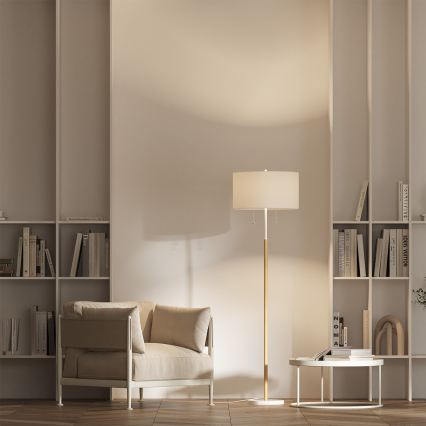 Grīdas lampa FOGO 2xE27/15W/230V balta/bēša